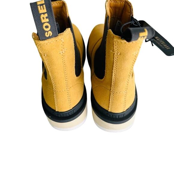 Sorel Women's Hi Line Chelsea Boot Geo Yellow Suede Size 8 NEW - Picture 7 of 9
